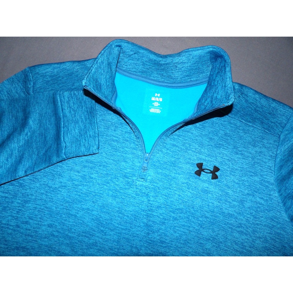Under Armour Cold Gear Light Blue Collared 1/4 Zip Sweatshirt Jacket‎ Men's LRG